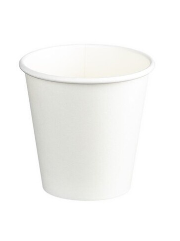 Single Wall PE Paper Hot Cups - White, 6oz, 230ml  - Matthews