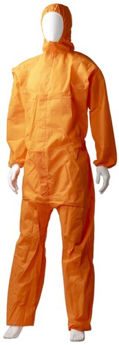 SMS Coverall Type 5/6 - Orange, S, 50gsm *Breathable Coverall - Matthews