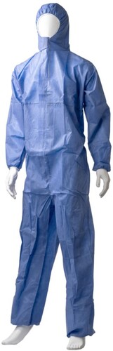 SMS Coverall Type 5/6 - Blue, S, 50gsm *Breathable Coverall - Matthews